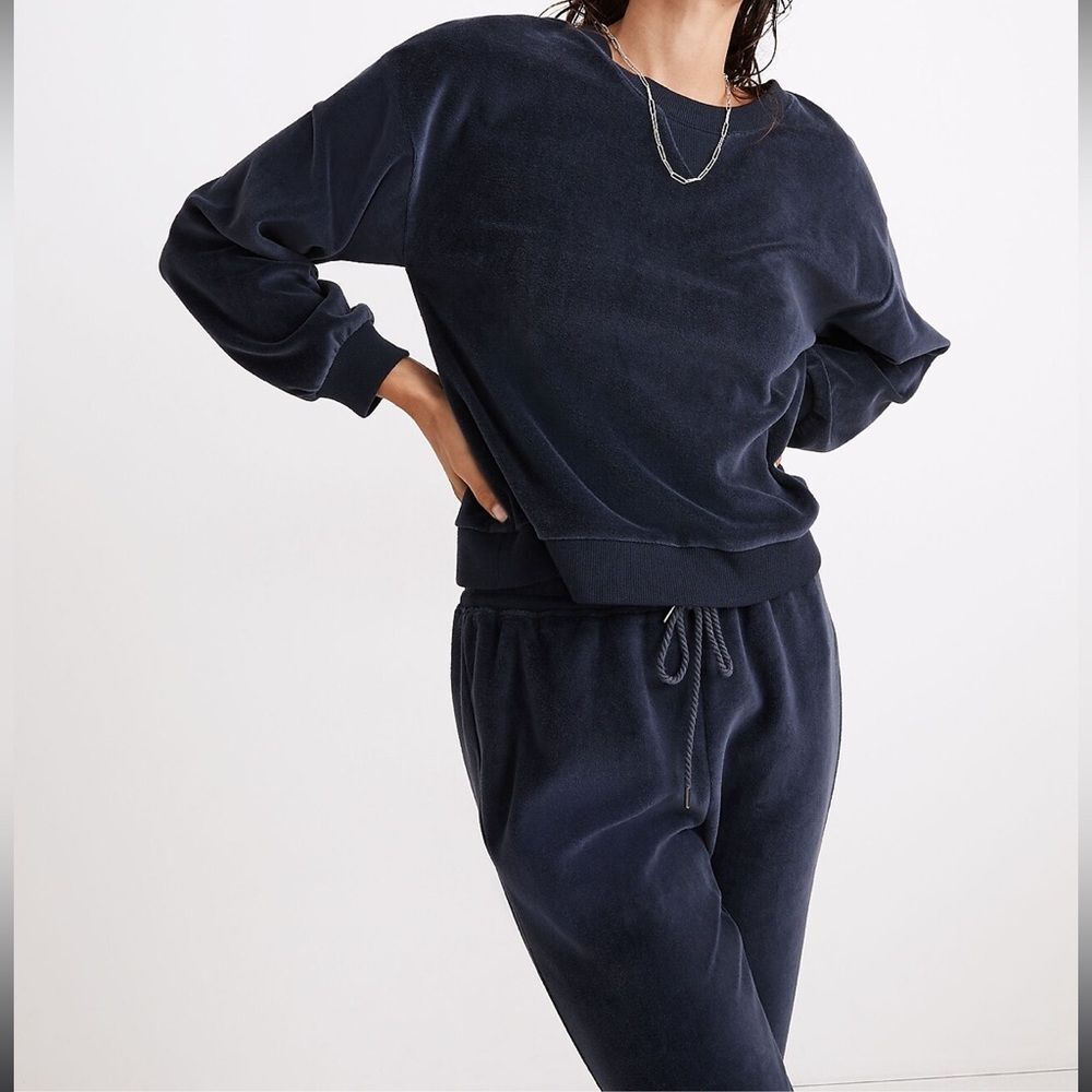 MADEWELL velour slim 2-piece set